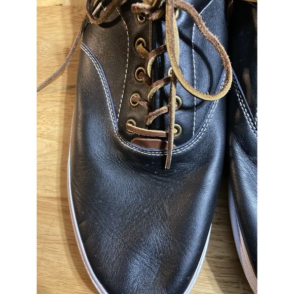 Polo Ralph Lauren Men's Black Vaughn Canvas/Leather Upper Deck Shoes size 16D - Picture 3 of 11